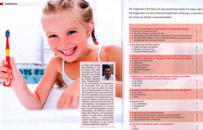 Gesundheits - Magazin Juni/Juli 2013 Seite 56 - 57 | Welche Faktoren das Karies- oder Parodontoserisiko erhöhen