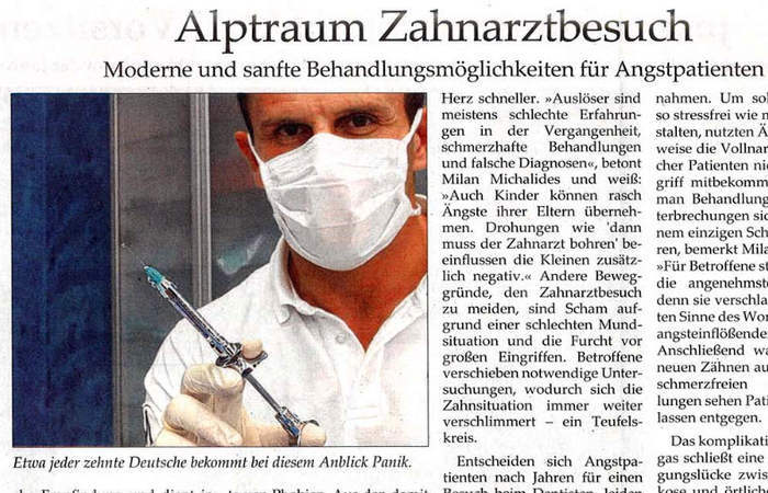 Trausteiner Tagblatt 02.03.2013 Seite 20 | Albtraum Zahnarztbesuch - Moderne und sanfte Möglichkeiten für Angstpatienten